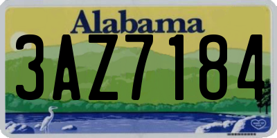 AL license plate 3AZ7184