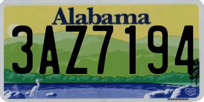 AL license plate 3AZ7194