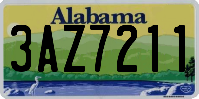 AL license plate 3AZ7211