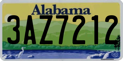 AL license plate 3AZ7212