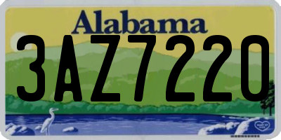 AL license plate 3AZ7220