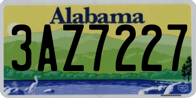 AL license plate 3AZ7227