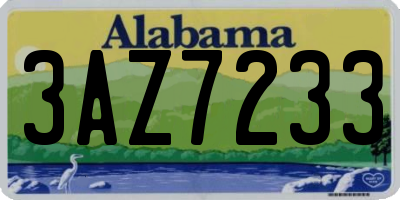 AL license plate 3AZ7233