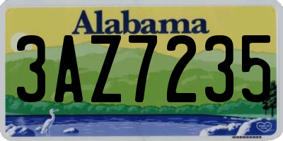 AL license plate 3AZ7235