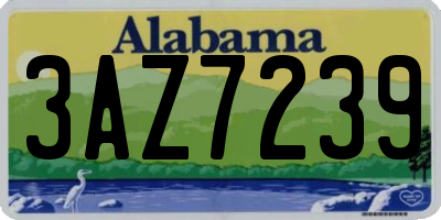 AL license plate 3AZ7239