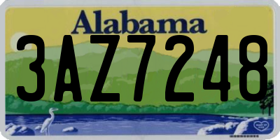 AL license plate 3AZ7248