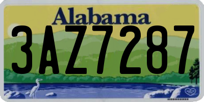 AL license plate 3AZ7287