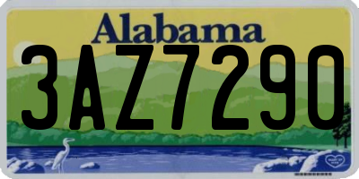 AL license plate 3AZ7290