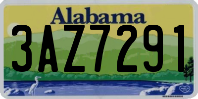 AL license plate 3AZ7291