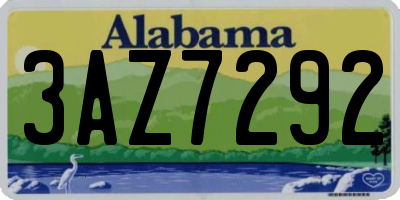 AL license plate 3AZ7292
