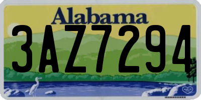 AL license plate 3AZ7294