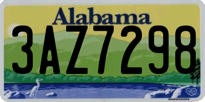 AL license plate 3AZ7298