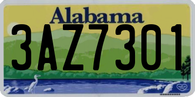 AL license plate 3AZ7301