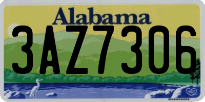 AL license plate 3AZ7306