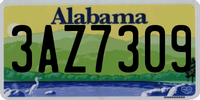 AL license plate 3AZ7309