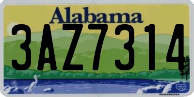 AL license plate 3AZ7314