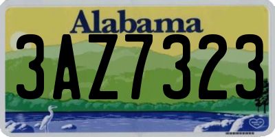 AL license plate 3AZ7323