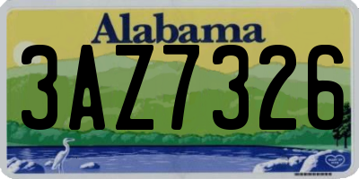 AL license plate 3AZ7326