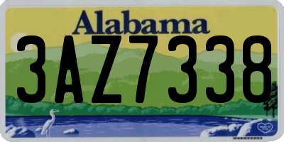 AL license plate 3AZ7338