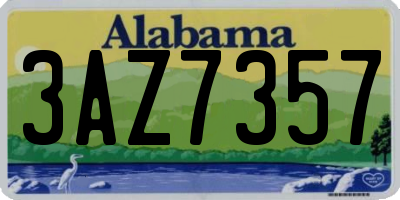 AL license plate 3AZ7357