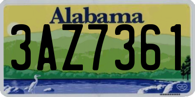 AL license plate 3AZ7361