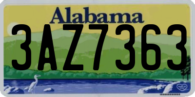 AL license plate 3AZ7363