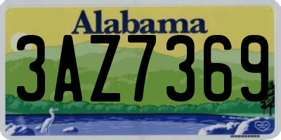 AL license plate 3AZ7369