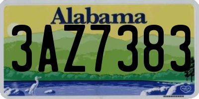 AL license plate 3AZ7383