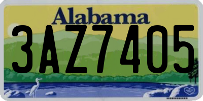 AL license plate 3AZ7405