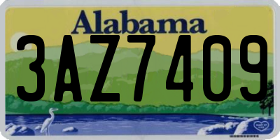 AL license plate 3AZ7409