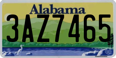 AL license plate 3AZ7465