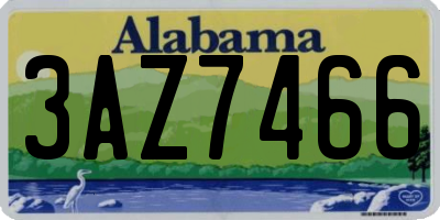 AL license plate 3AZ7466