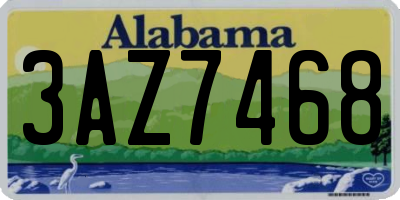 AL license plate 3AZ7468