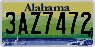 AL license plate 3AZ7472