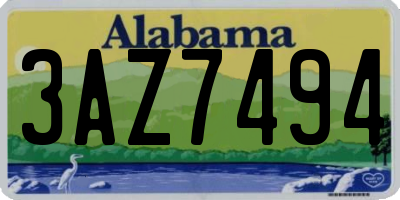 AL license plate 3AZ7494