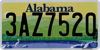 AL license plate 3AZ7520