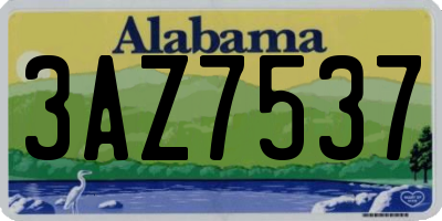 AL license plate 3AZ7537