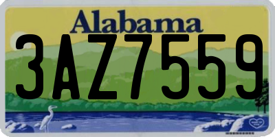 AL license plate 3AZ7559