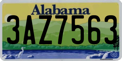 AL license plate 3AZ7563