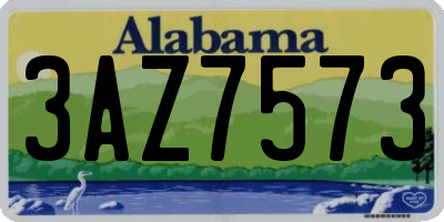 AL license plate 3AZ7573