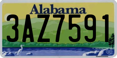 AL license plate 3AZ7591