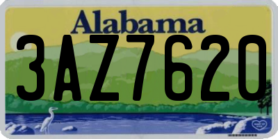 AL license plate 3AZ7620