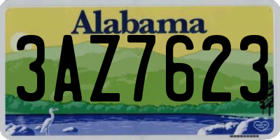 AL license plate 3AZ7623