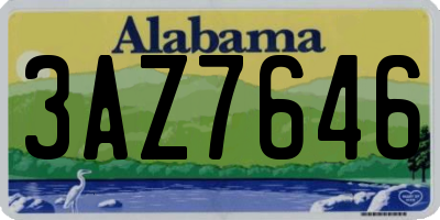 AL license plate 3AZ7646