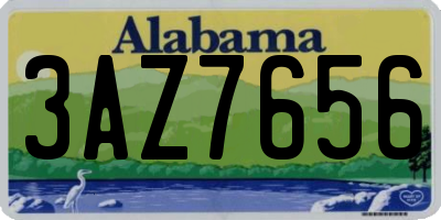 AL license plate 3AZ7656