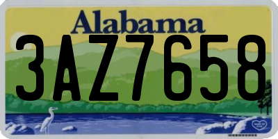 AL license plate 3AZ7658