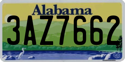 AL license plate 3AZ7662
