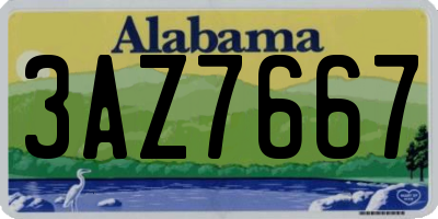 AL license plate 3AZ7667