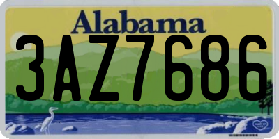 AL license plate 3AZ7686