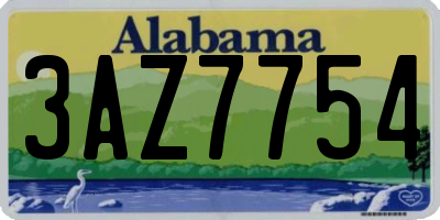 AL license plate 3AZ7754